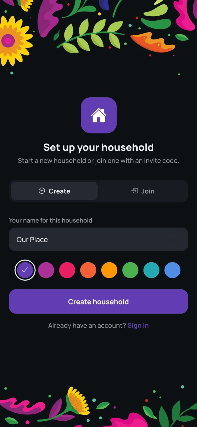 Setting up a household in Casita